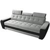 Robin Inspire Diana Divano con funzione letto cuscini e poggiatesta regolabili moderno elegante grigio e nero 230 x 95 x 90