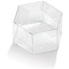 Aurora Store 50x Scatoline esagonali in PVC Trasparente - 5x5x3 cm Scatoline portaconfetti bomboniere Feste Matrimonio Compleanno 50 Pezzi