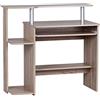 WOHNLING Albury S01 Porta PC, Truciolare/Plastica, Rovere/Argento