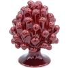 SICILIA BEDDA CAPACI Pigna Siciliana in Ceramica di Caltagirone Decorativa - H 10/11 cm - Bordeaux - MOD. Monocolore