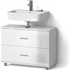 Livinity Mobile sottolavabo per bagno Eisak, Bianco lucido, 80 x 60.8 cm