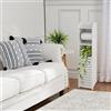 HUOLE Mobile da Bagno, Armadietto da bagno impermeabile, bianco a pavimento, per riporre oggetti per la casa, per WC, camera da letto, cucina, soggiorno, Stile Moderno,15 * 17 * 76cm - Bianco