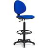 NOWY STYL Sedia da ufficio senza braccioli, modello Smart, sedia da ufficio imbottita girevole con ruote, sedia da scrivania regolabile (blu)