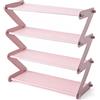 BYYLECL Piccola scarpiera a 4 ripiani, mini organizer per scarpe, organizer per scarpe, per corridoio, ingresso, soggiorno, 47 x 19 x 46 cm, rosa C