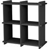 MA MAISON Bacheca in Legno a 4 Posti: Da Parete, 35x13x35 cm, Ideale per Organizzare con Stile Ogni Ambiente (Nero)