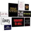 Giallobus - Set 10 Quadri Multi Pannello - Classic Rock - Legno MDF - - 2 x 42x29,7cm - 4 x 29,7x21cm - 4 x 21x14,85cm - - Pronti da Appendere - Quadri Moderni per la casa