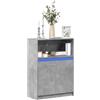 IBUQDDV Armadietti Mobile da Cucina Madia da Salotto Credenza soggiorno Credenza con LED Grigio Cemento 72x34x100 cm Legno Multistrato per Bagno, Cucina e Soggiorno