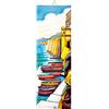 Napolamp Mattonella in Ceramica cm. 10x30 con Stampa di Uno Paesaggio della costiera amalfitana, Paesaggio Sorrento Giorno piastrella Ornamentale da Appendere.