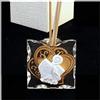 DLM Bomboniere DLM-30287 (Kit 6 Pezzi) Diffusore Profumatore in Vetro con Cuore in Legno e Gessetto per Santa Cresima Profumo bomboniera