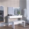 Vicco Tavolo da toeletta Azur, Bianco, 120 cm senza specchio, Due cassetti scorrevoli per organizzare subito palette, pennelli e gioielli