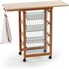 Arredamenti Italia Carrello Cucina GASTONCINO, Legno - 4 Cestelli - Apribile - Finitura Ciliegio Ar-It il cuore del legno