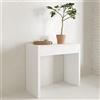 VE.CA.s.r.l. VE.CA-ITALY TAVOLO CONSOLLE ALLUNGABILE GIOVE FINO A 290 CM, IN DIVERSE COLORAZIONI LEGNO, ARREDO CUCINA E CASA DESIGN (Bianco frassinato)