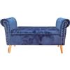 VEA SRL Panca Ingresso Contenitore IMPERO 112x40x62 cm, Ottomane Soggiorno, Corridoio, Piedini in legno, Panca contenitore Camera da Letto Morbida, Panche Contenitori Imbottite (TIA 56441)