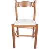 Sedam Srl Sedia Pisa, In Legno Massello, Seduta in Paglia, Varie Colorazioni Disponibili, ORDINE MINIMO 2 SEDIE (Miele, Imbottita Beige)