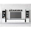 Muebles Slavic Set di mobili da soggiorno, set di mobili TV, 4 pezzi, mobili moderni per soggiorno, armadietto da parete, mobili da soggiorno (materasso, senza LED)