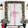 BAKAJI Fiocco Natalizio Fuoriporta 49 x 52 cm, Decoro Addobbo di Natale per Porta, Ghirlanda Multiuso Copriporta Natalizia, Decorazione Ideale per Feste, Matrimonio, FESTIVITÀ (Rosa)