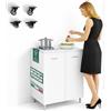 Shally Dogan Mobile Base da Cucina con Piano Cottura a Gas 2 Fuochi, 2 Ante, 80 x 60 x 85 cm, Piastre in Ghisa Resistenti, Montaggio con Piedini Fissi o Ruote, Kit Completo Monoblocco, Bianco