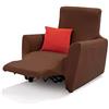 BIANCHERIAWEB SONNI CALDI E PROFONDI CON BIANCHERIAWEB Copripoltrona Reclinabile Easy Long Sofa Cover in Tinta Unita Poltrona Marrone 190