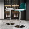 Generic Set di 2 sgabelli da bar girevoli in acrilico, senza braccioli, idraulici, con seduta in pelle PU, schienale trasparente, per cucina, ristorante, bar