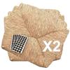 ZStyle Set SEDUTE Paglia MOD. 1212 Seduta Sedile Ricambio Telaio Fondo per Sedie Impagliate Sedia Venzia+ FELTRINI Omaggio (2 Pezzi)