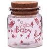 vet italy Vetrineinrete® Bomboniere portaconfetti 36 Pezzi per Battesimo Comunione Compleanno Barattolo di Vetro Tappo di Sughero Rosa Celeste (Rosa)