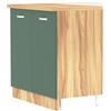Shally Dogan Mobile Base per Cucina con Due Ante e Due Scomparti, Mobiletto con Struttura in Legno Robusta e Resistente, Colore Verde, Mobile Componibile Dimensioni 80 x 50 x 85H cm (Doppia Anta)