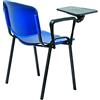 IDEALSEDIE DI GALIZIA MICHELE GALIZIA Sedia per CONFERENZA con SCRITTOIO, Telaio in Acciaio Verniciato Nero, Sedile E Schienale in PLASTICA Resistente Colorata, Portata Max 120KG, (1)