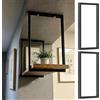 GONCBKVN Staffa per mensola per carichi pesanti (senza tavola), mensola per montaggio a soffitto 30 cm x 50 cm, supporto per mensola sospesa in metallo con kit di viti di installazione, per cucina ( Color : Bl