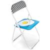 Seletti Blow Egg Sedia Pieghevole con Decoro Uovo