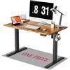 WALKINGDESK Piano intero Scrivania regolabile in altezza, elettrica 100 x 60 cm Scrivania per computer con 4 funzioni di memoria, scrivania sit-stand con piano monoblocco, Marrone Rustico