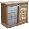 milani home MilaniHome.it - Madia in Legno e Metallo per Salotto Soggiorno Cucina di Design Industrial cm 89x42,5x76,8 HDI coloreMarrone