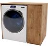 MRBLS_HOME Armadio coprilavatrice e asciugatrice 96 x 88.5 x 62 cm (L x A x P) mobile bagno lavanderia moderno minimalista armadio salvaspazio con scomparto laterale portaoggetti (Retrò)