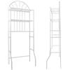 HUOLE Scaffale per lavatrice con gancio, 3 posti, acciaio laccato, per WC e bagno (65 x 34 x 177 cm, bianco)