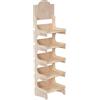 Cemab Europa, espositore in legno 5 piani con montaggio ad incastro, scaffalatura autoportante salvaspazio per prodotti in negozi e supermercati (43 cm, Non Personalizzato)