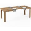 BAKAJI Tavolo Allungabile per Sala da Pranzo e Cucina da 4 a 6 Posti, Tavolo Estensibile con Apertura a Scorrimento da 120 a 200 cm, Design Salvaspazio, Struttura Robusta e Resistente (Quercia)