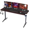 SogesHome Scrivania Gaming 140 * 60 cm,Scrivania Da Gioco, Grande Scrivania Gaming Desk per Laptop PC,Tavolo Gioco con Tappetino Per Mouse,Computer Gamer PRO Tavoli Ergonomico, ST-140BK-SH