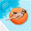 Avalon - Cuscino Galleggiante per Piscina Pouf Poltrona Sacco BOA, Pouffe Amaca, Pouf a Sacco in Tessuto Tecnico Antistrappo e Impermeabile, Arredo Moderno, Made in Italy(135xh30cm-Arancio)