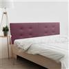DHOME Testiera in ecopelle o tessuto Aqualine con 2 file di bottoni, doppia divisione in 2 pezzi, rivestimento di alta gamma, testiera (ecopelle vino rosso, 180 cm doppio (letti 180/190))