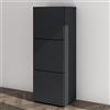 Mai & Mai Scarpiera Portascarpe 45x36x120cm, Porta Scarpe Armadio Scaffale Portascarpe 3 Ante + 6 Scomparti per Ingresso Soggiorno, Camera da Letto Schuhschrank02, Antracite opaco