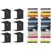 home3000 D-SEGNO Libreria da Parete Invisibile in Metallo - Mensole da Muro di Design, Libreria sospesa salvaspazio, mensole a scomparsa per libri - Made in Italy (6 Pezzi Nero)