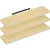 WOLTU Mensola da Muro Rettangolare Scaffale Libreria a Parete Decorazione per Cameretta Ufficio Porta CD/Dvd in Legno Rovere giallo 90cm, Set di 3, RG9370kei-3
