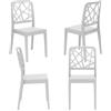 REDÒKASA Set 4 sedie in polipropilene PENELOPE, MADE IN ITALY, impilabile, resistente ai raggi UV, design moderno, ideale per sala da pranzo, cucina, sala d'attesa, bar, ristoranti o giardino (Bianco, 4)