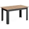Vicco tavolo da pranzo allungabile Repose, Antracite/Rovere dorato, 140-180 x 80 cm Allungabile, per un utilizzo flessibile come tavolo da pranzo o da lavoro