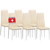 Albatros 2707 Milano Set di 6 sedie da Pranzo, Beige