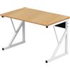 WODFARR Scaffale stabile per forno a microonde, supporto per forno a microonde a carico pesante, tubo zincato + vernice + MDF, 54 x 35 x 34,5 cm, acero bianco