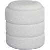 Marvin Pouf Contenitore In Tessuto Morbido Poggiapiedi CHUBBY Sgabello per Casa Soggiorno Camera da Letto Salotto Divano Tavolino Rotondo Poltrona (Beige)