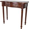 PALAZZO INT Consolle Inglese Villa Hemingway - Consolle in mogano con intagli e 2 cassetti (20 × 24 × 5 cm), 76 cm H × 80 cm L × 35 cm T, tavolo per telefono e mobili
