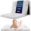 Totsy Baby Materasso lettino pieghevole neonato 60x120 cm - materassi per culla e divano letto o materassino da campeggio in schiuma traspirante con fodera lavabile 60 x 120 cm Orsacciotti
