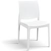 PAZZO DESIGN Sedia Alberto, Set Da 4 Sedie, Bianco, Polipropilene, Cucina, Sala Da Pranzo, Ufficio, Impilabile - id_2080