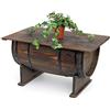 DanDiBo 5084-H - Tavolino da salotto vintage a mezza botte di vino, in legno, 80 cm